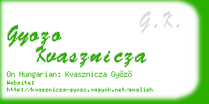 gyozo kvasznicza business card