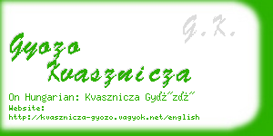 gyozo kvasznicza business card